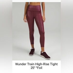 Wunder Train High Rise Tight Foil Sz 10 25”